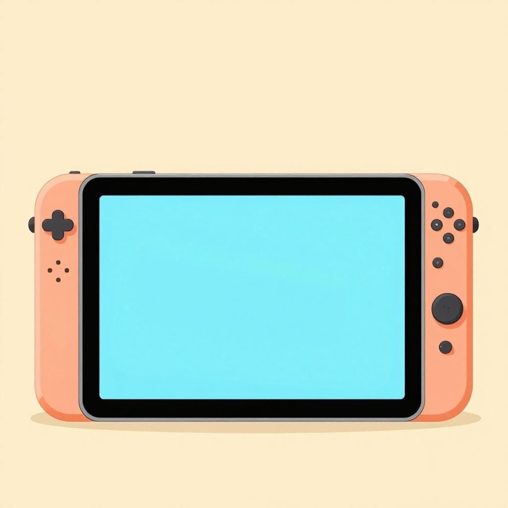 明るい青色の光を放つモダンなハンドヘルドタブレット。