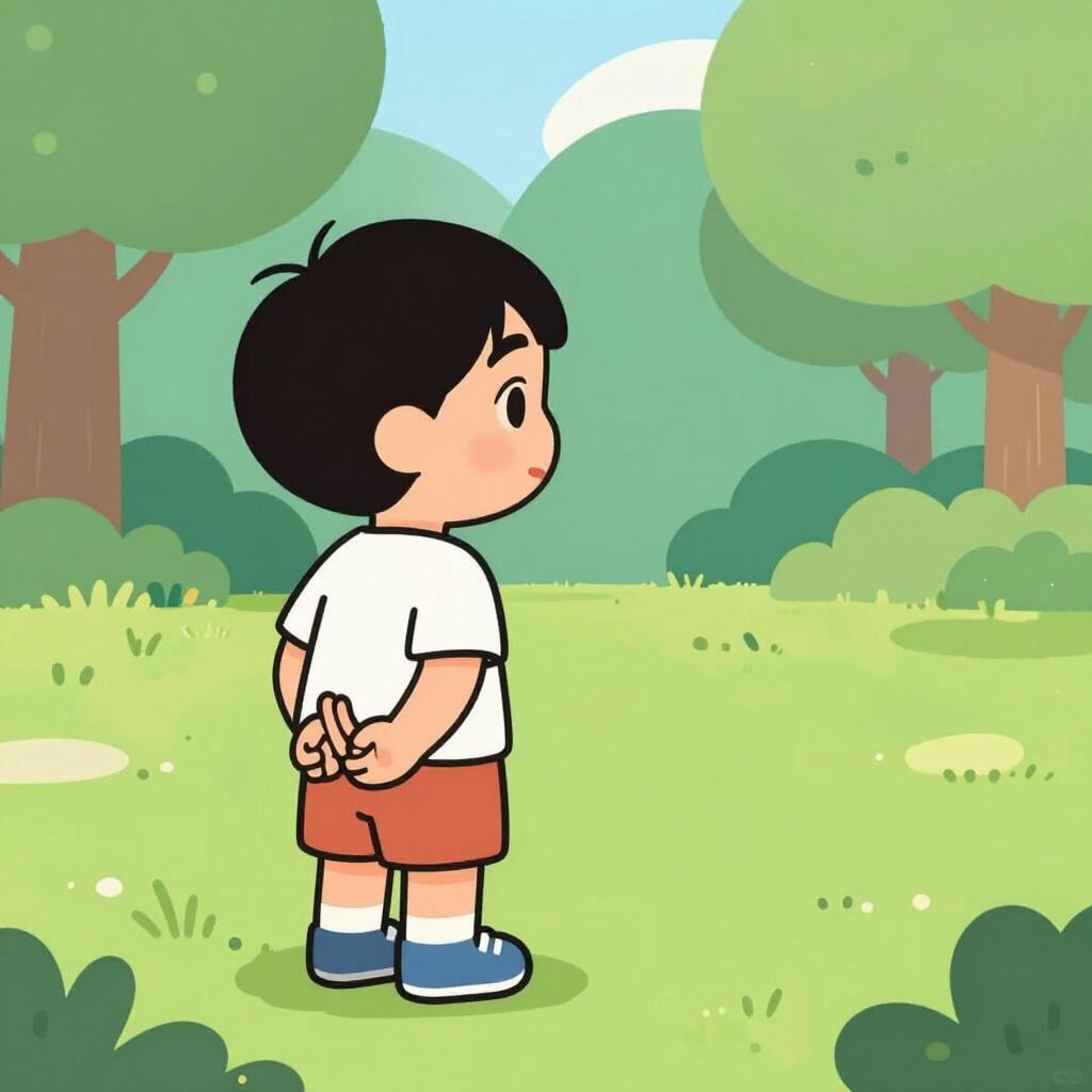 A child talking to a friend while secretly crossing their fingers behind their back.