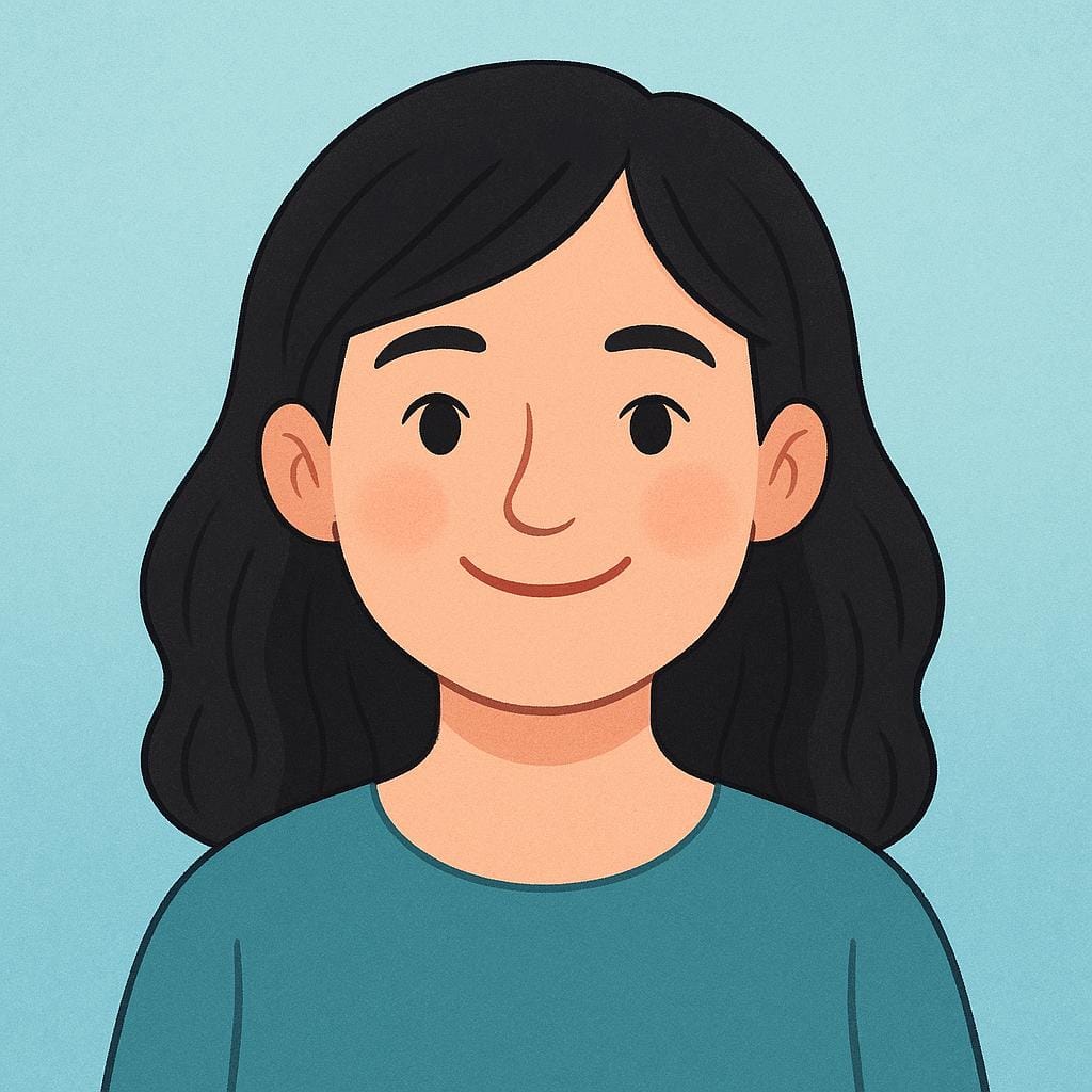 A simple portrait illustration of a friendly woman with dark hair and a warm smile, representing the common Spanish name Dolores.