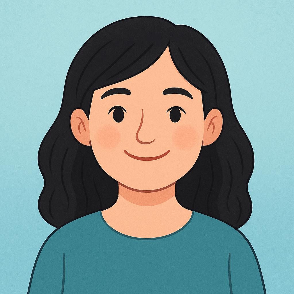 A simple portrait illustration of a friendly woman with dark hair and a warm smile, representing the common Spanish name Dolores.