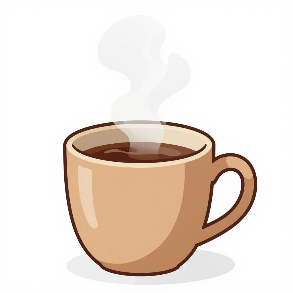 温かいお茶のカップから立ち上る湯気。