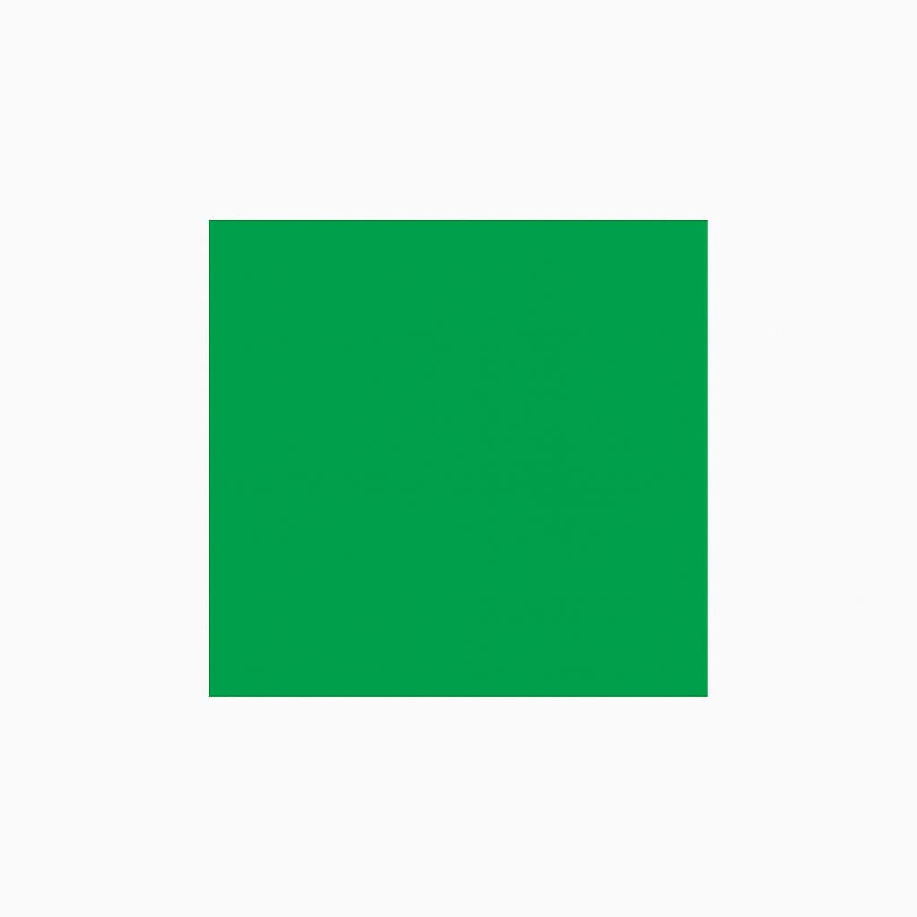 A solid, uniform block of the color green.