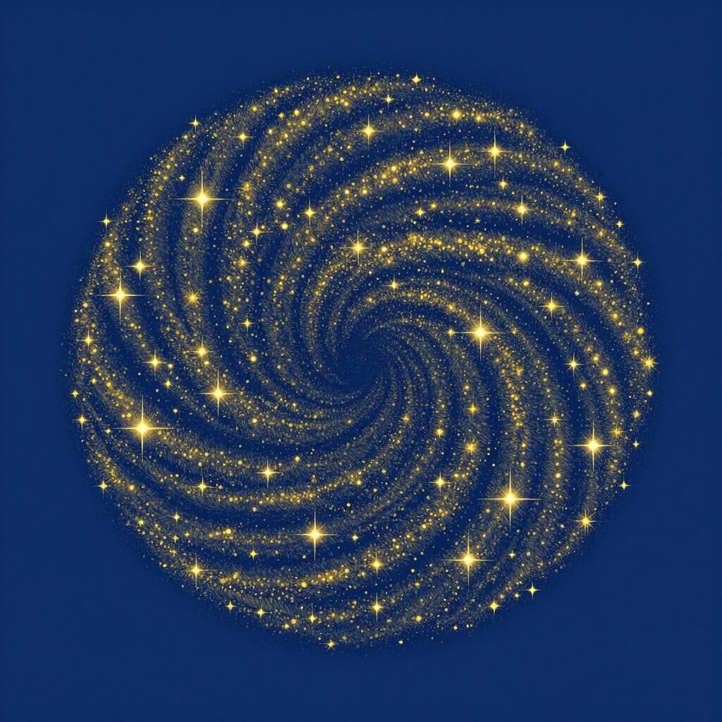 Ein riesiges, scheinbar endloses Feld voller unzähliger leuchtender Sterne, das eine immense Menge darstellt.