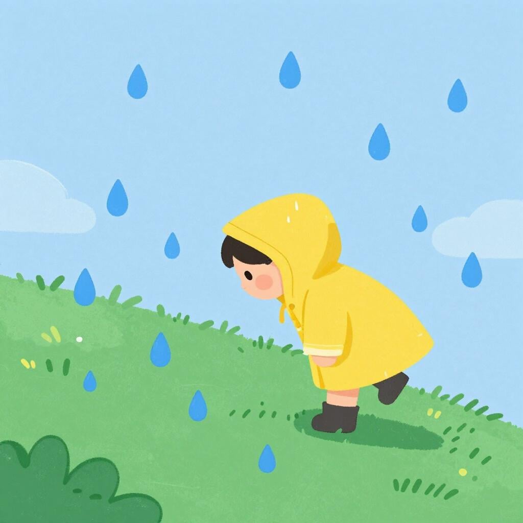 Um alpinista lutando contra um vento forte e chuva intensa numa trilha de montanha.