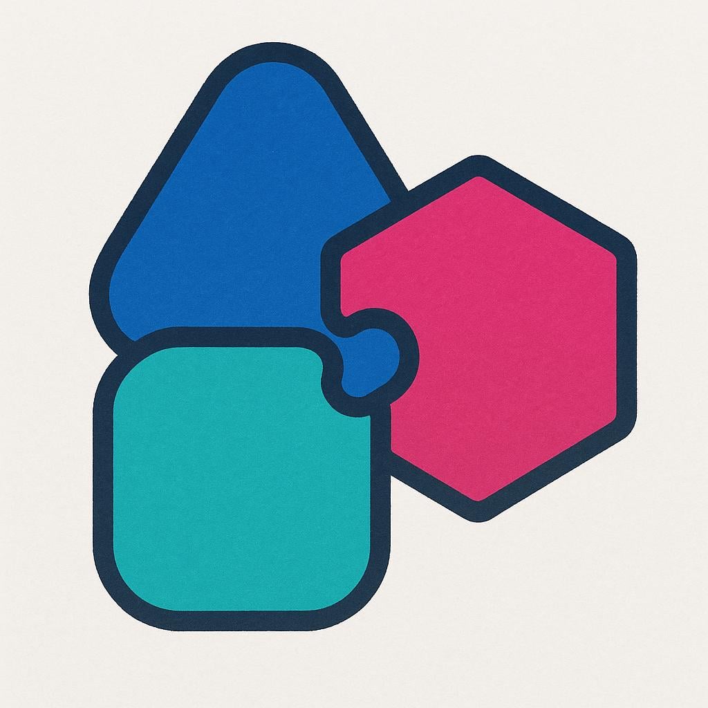 A colorful, stylized storybook illustration depicting three distinct, puzzle-piece like land shapes, each colored differently (such as red, blue, and yellow) and clearly bordered, symbolizing political states or territorial divisions.