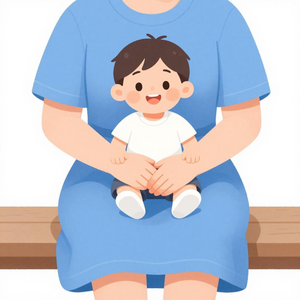 A child sitting comfortably on their grandmother's lap while she reads a book.