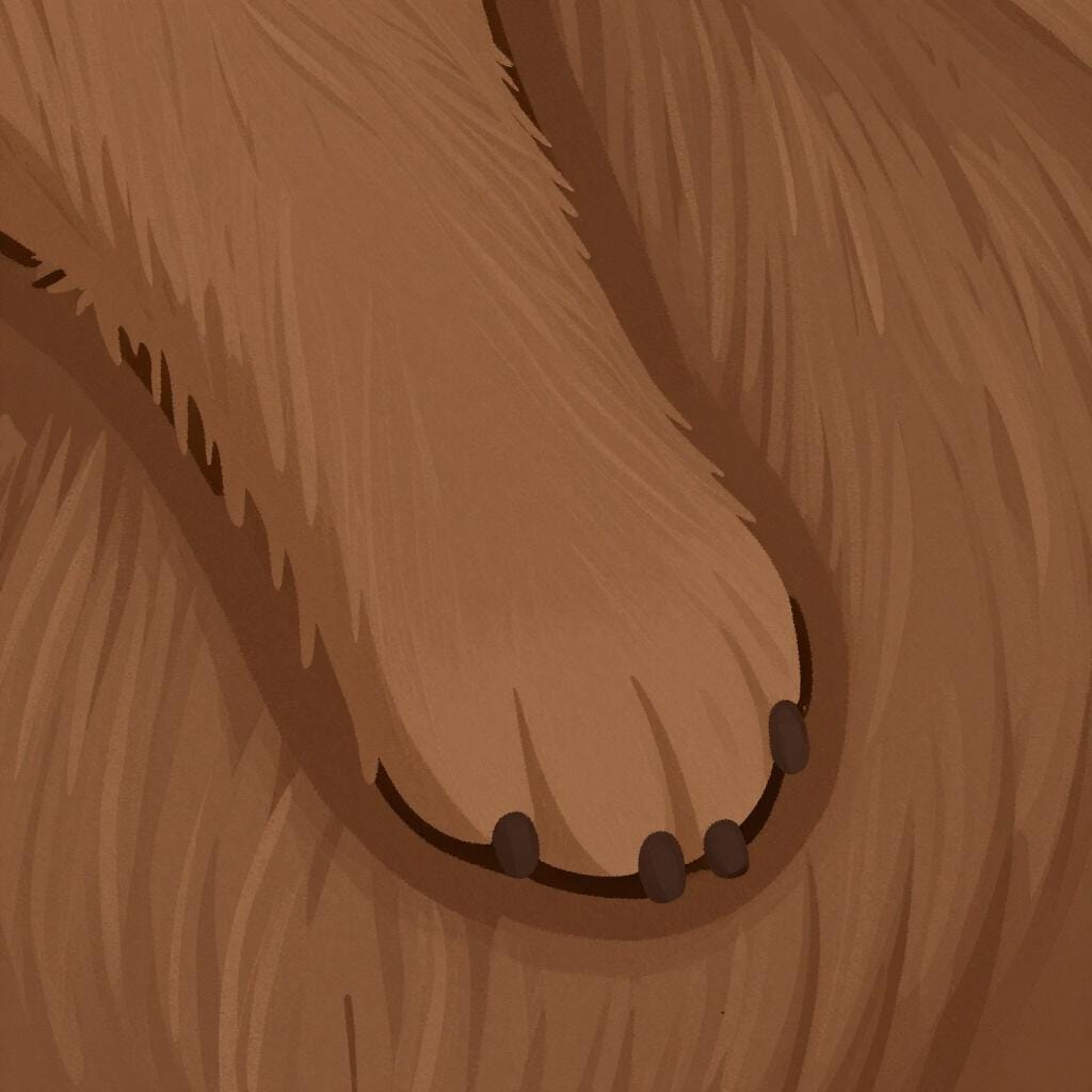 Nahaufnahme von dichtem, weichem braunem Tierfell.