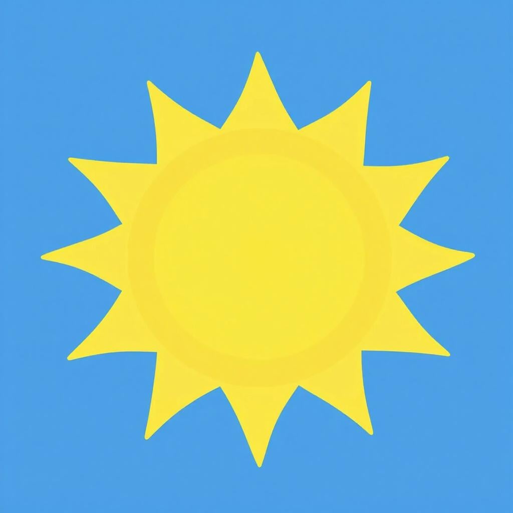 A bright yellow sun shining in a clear blue sky, representing something that is definitely true.