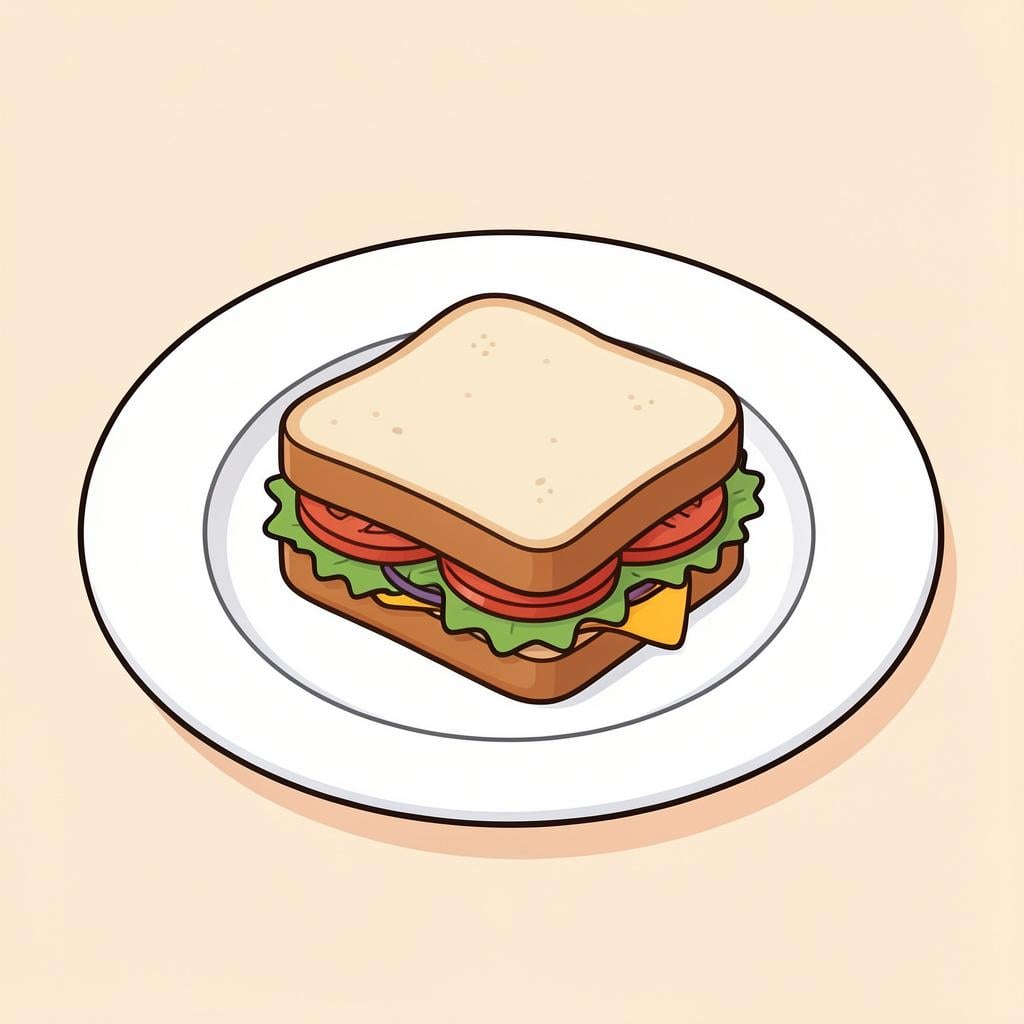 A small slice of crusty bread topped with a piece of ham and a green olive.