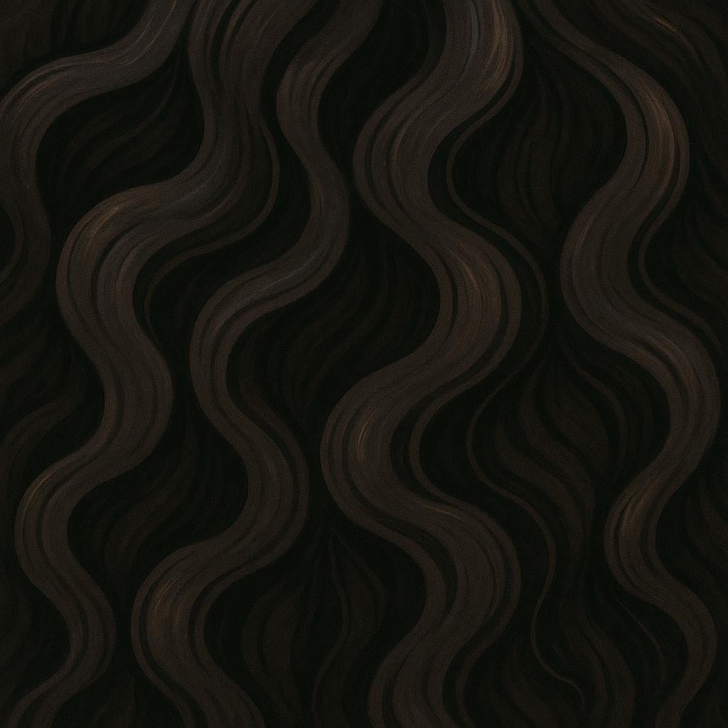 A close-up illustration of thick, dark, wavy human hair filling the frame, representing collective hair.