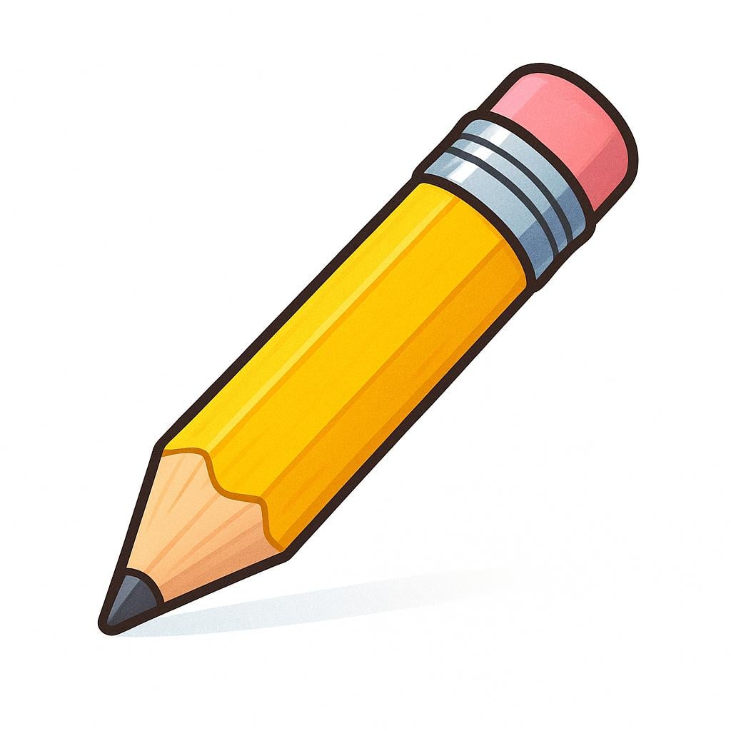 A single, sharp, yellow wooden pencil with a pink eraser resting on a surface.