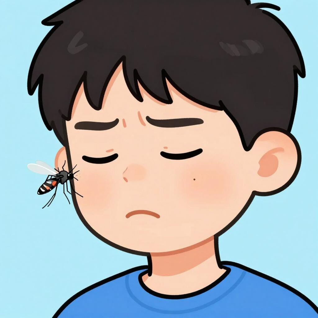 イライラしている人の耳元をかすめる、小さくブンブン飛ぶ蚊。