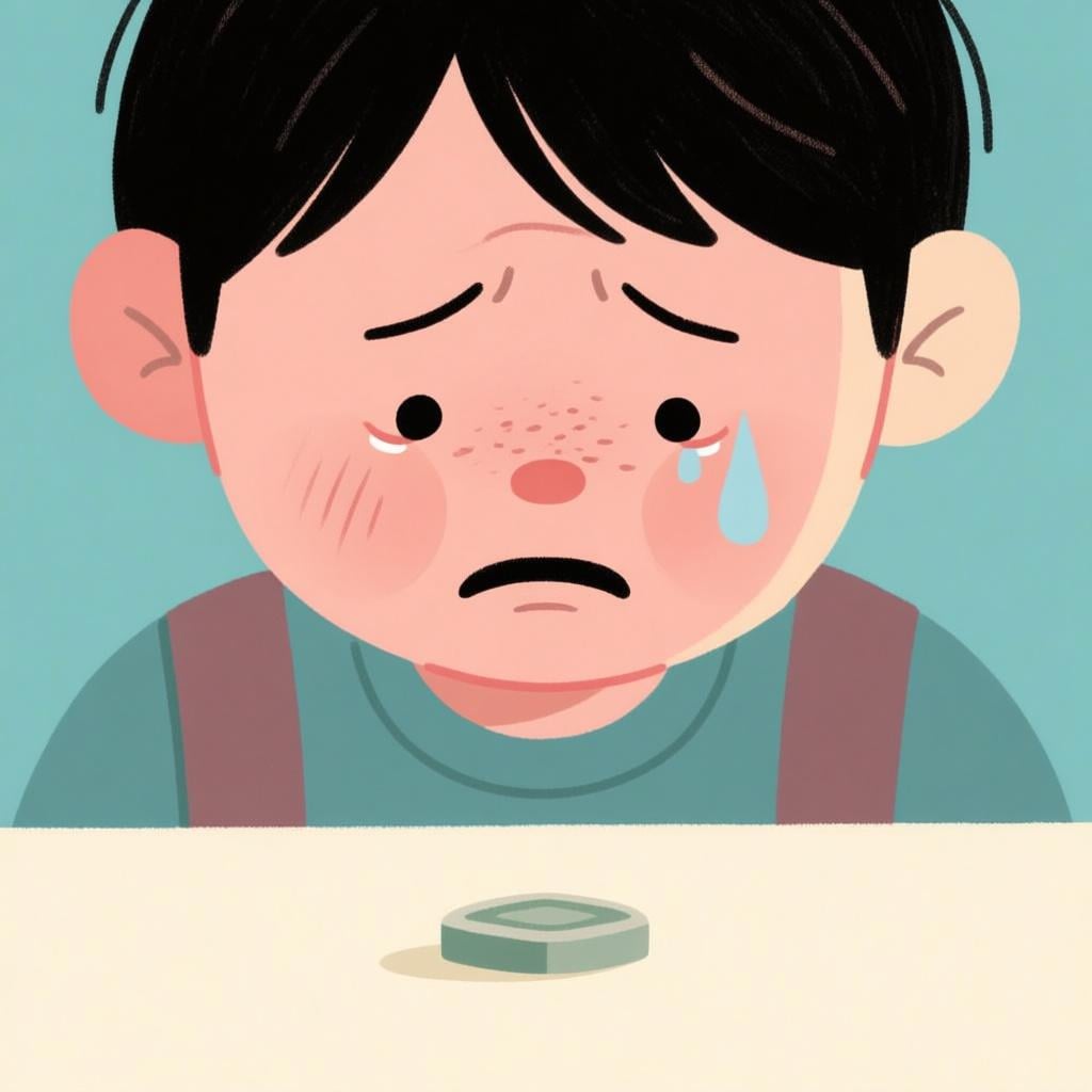 A person sitting down, holding a simple piece of paper (with no text), their face showing a clear expression of worry, with wide eyes and furrowed brow, symbolizing the news leaving them worried.