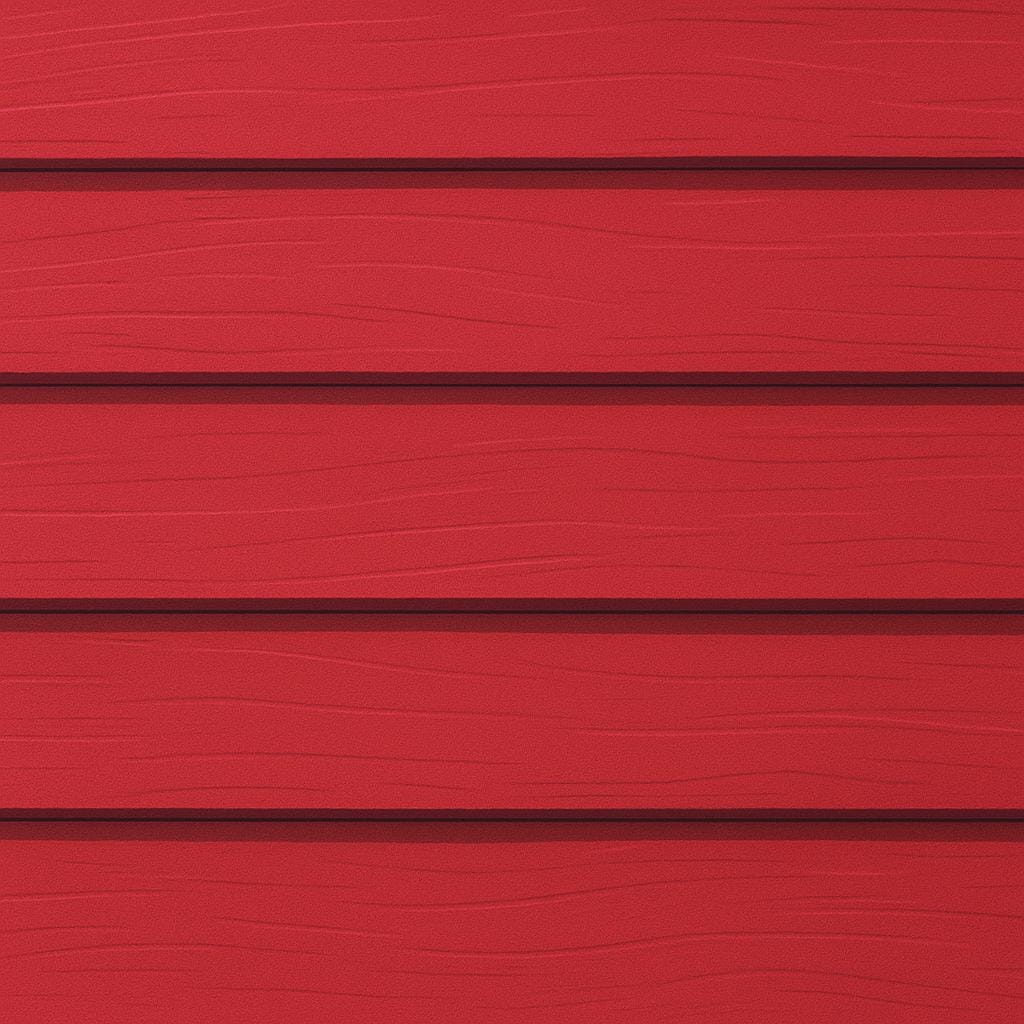 A close-up view of the red wooden exterior wall of a house, emphasizing the surface texture.
