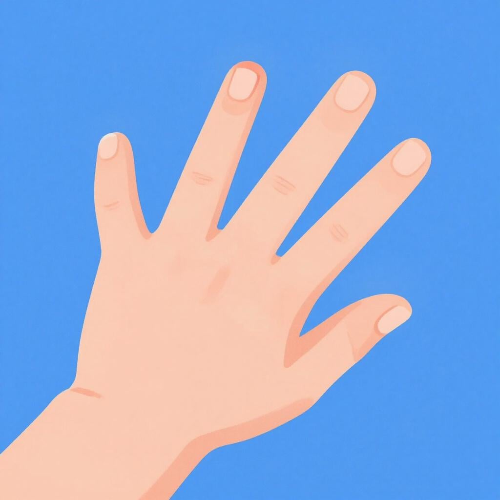 A close-up of a finger with a small, raised bump on the skin.