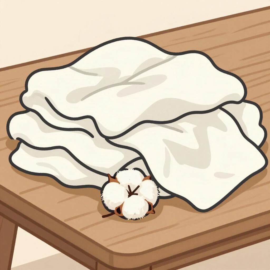 Gros plan sur un tissu de lin plié et froissé.