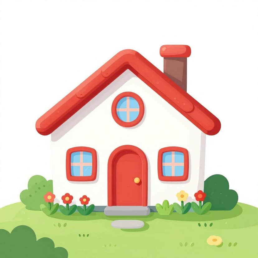 A cozy house with a well-kept garden and a mailbox, representing a permanent home.