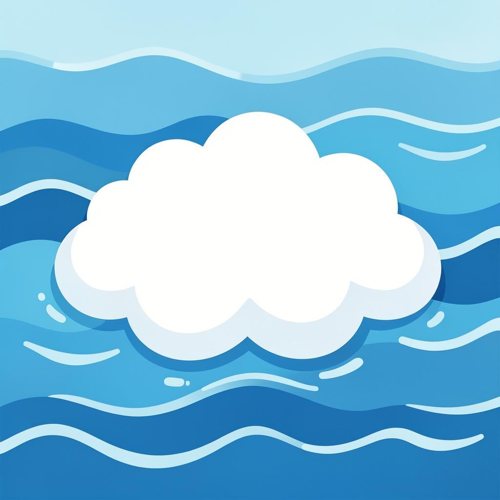 White bubbles and foam floating on top of ocean waves.