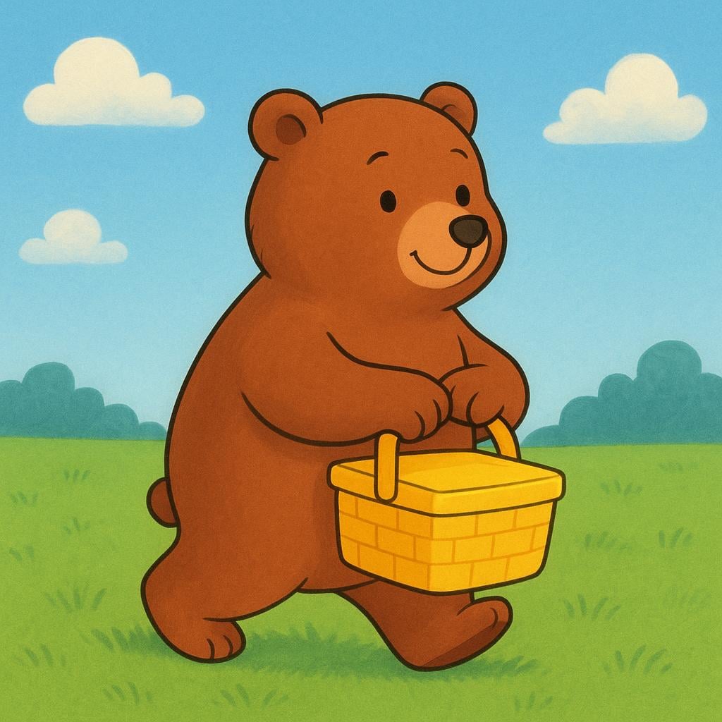 A small, red suitcase being carried by a person walking down a path.