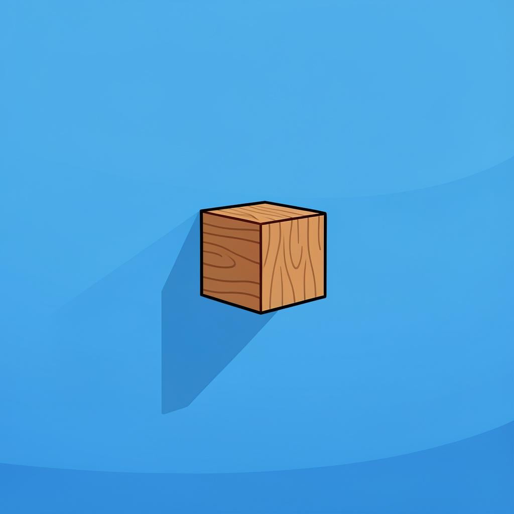 A single wooden brick protruding from a flat, smooth wall.