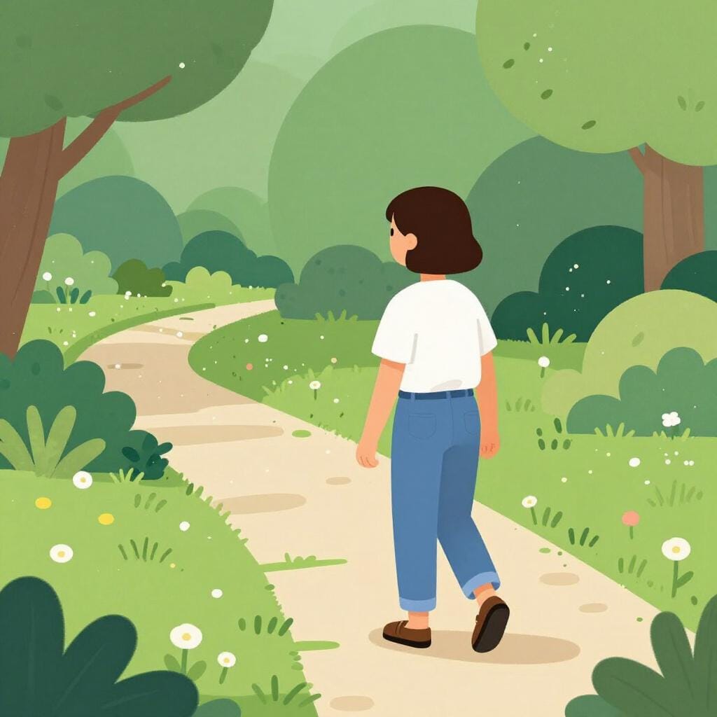 Une personne debout sur un chemin, regardant par-dessus son épaule.