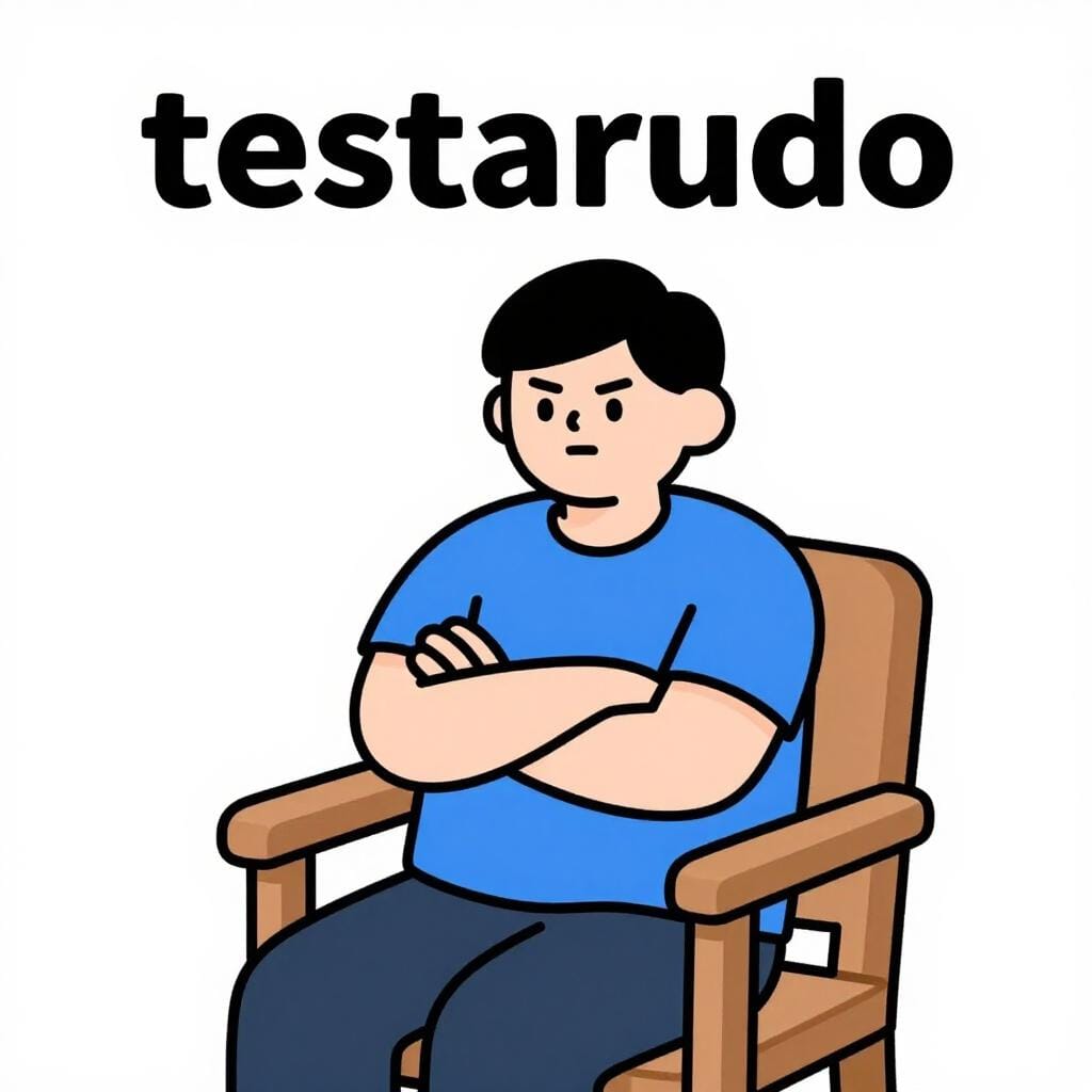 A person sitting on a chair with their arms crossed and a firm, unmoving expression while others point in a different direction.