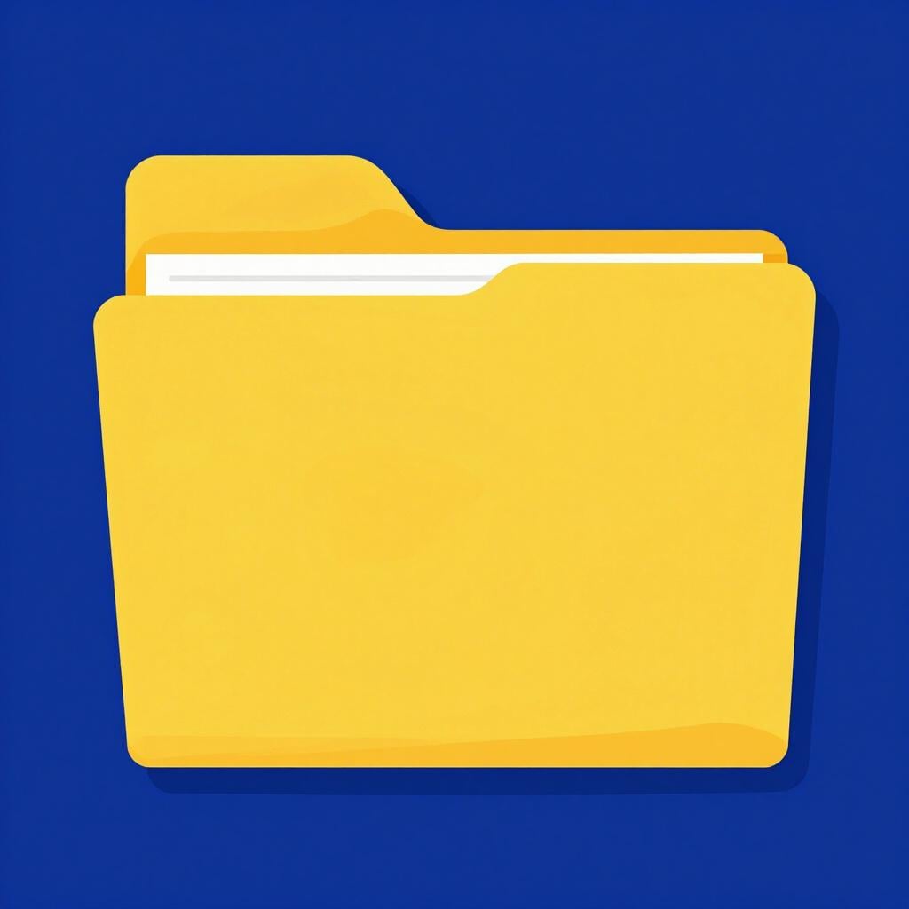 Ein bunter Aktenordner mit einer einzelnen hervorstehenden Lasche oben.