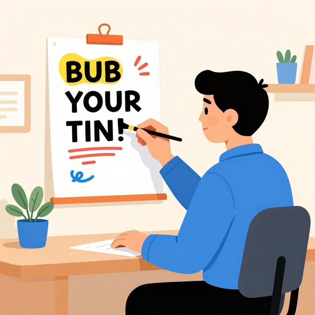 A person sitting at a desk with a drawing tablet, sketching a colorful poster.