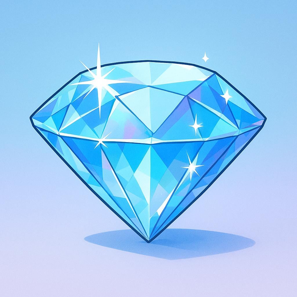 A single, large, highly faceted clear diamond gemstone intensely reflecting light.