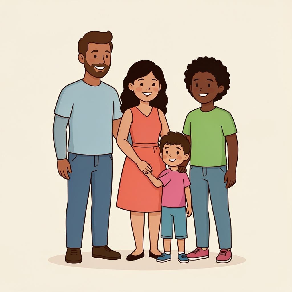 A diverse group of people standing together, showing the variety of the human species.