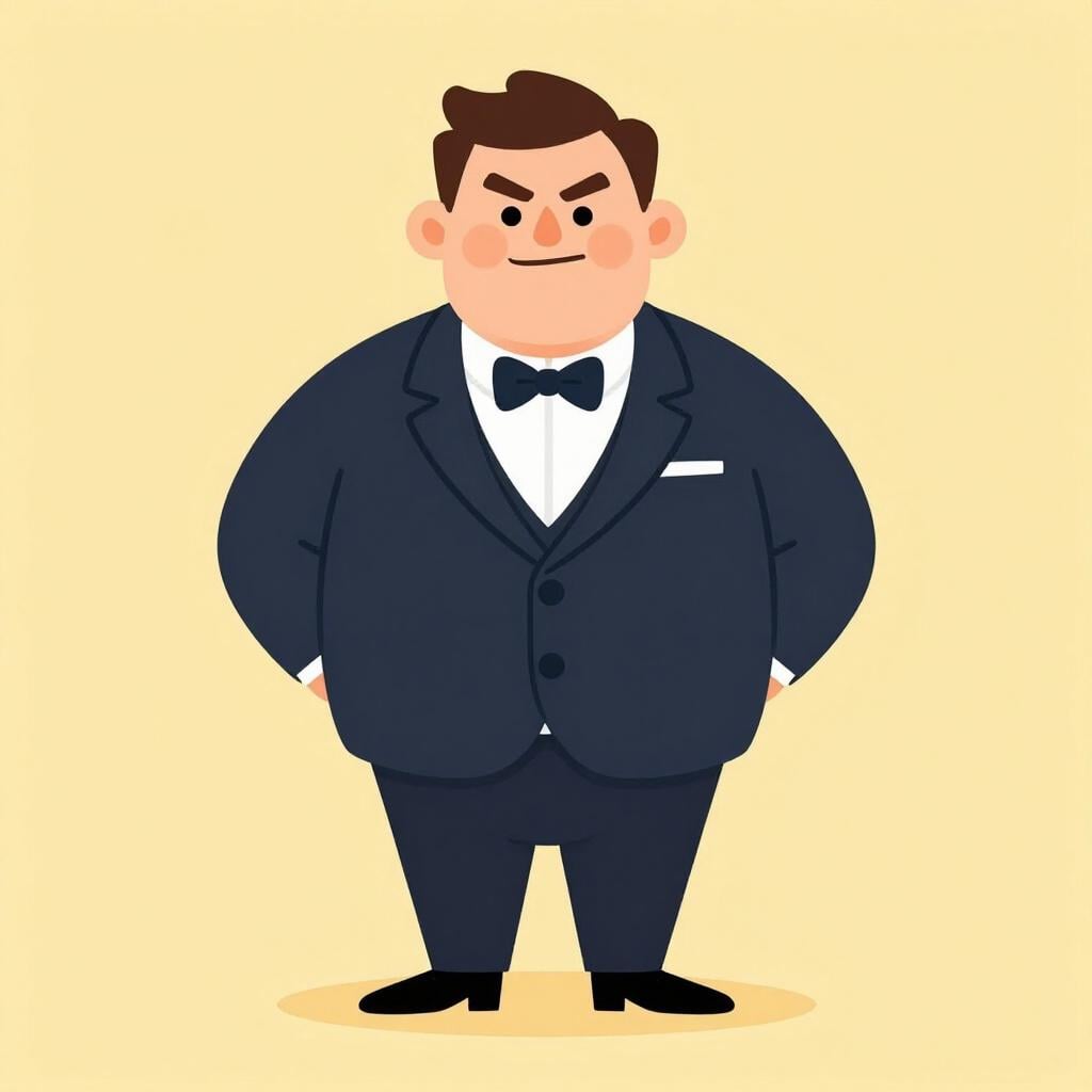 A person with their nose held high in the air and a smug expression, looking down on others.