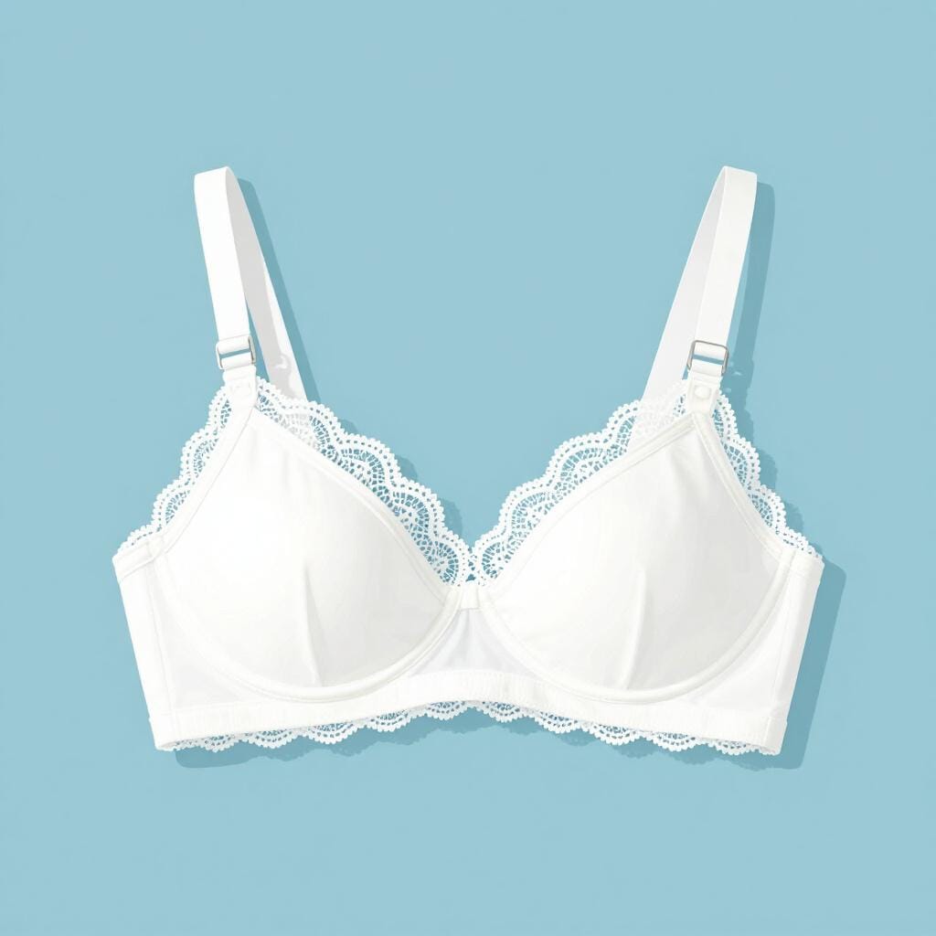 Una semplice illustrazione colorata di un classico reggiseno.