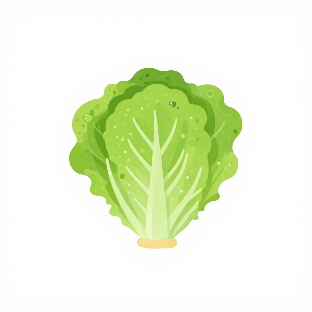 A fresh, crisp head of green lettuce.