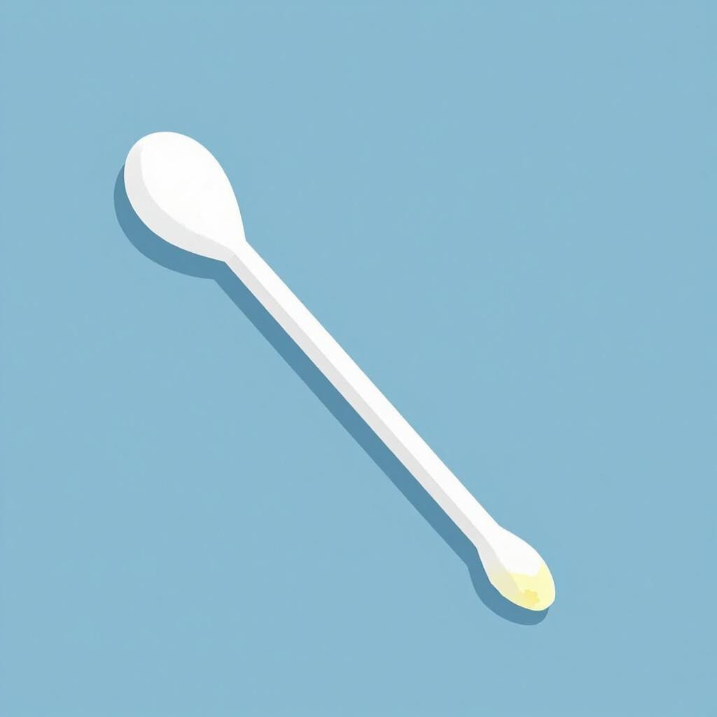 掃除に使う小さな黄色い綿棒。