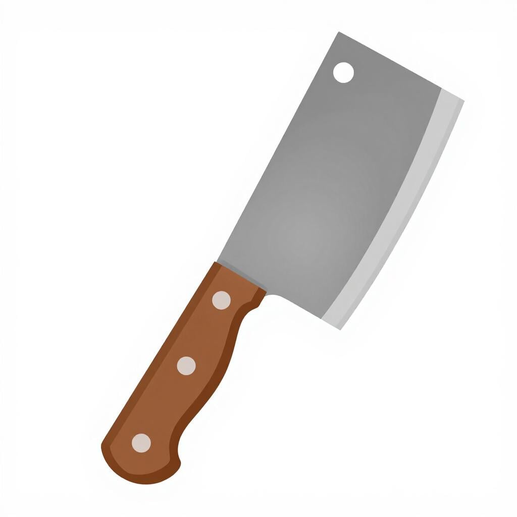 Ein großer, rechteckiger Fleischklopfer aus Metall mit einem stabilen Holzgriff.