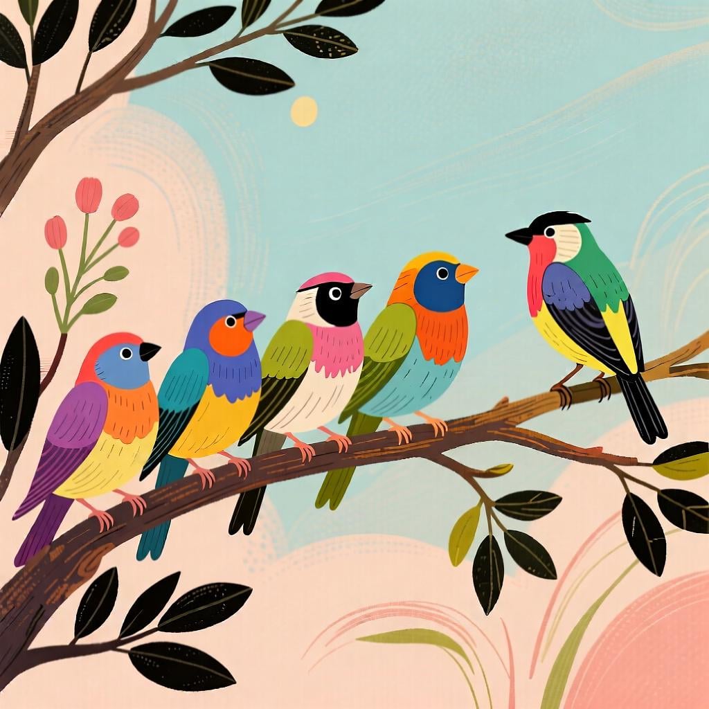 A row of five apples. Four of them are red and one is green, showing that all are red 'except' the green one.