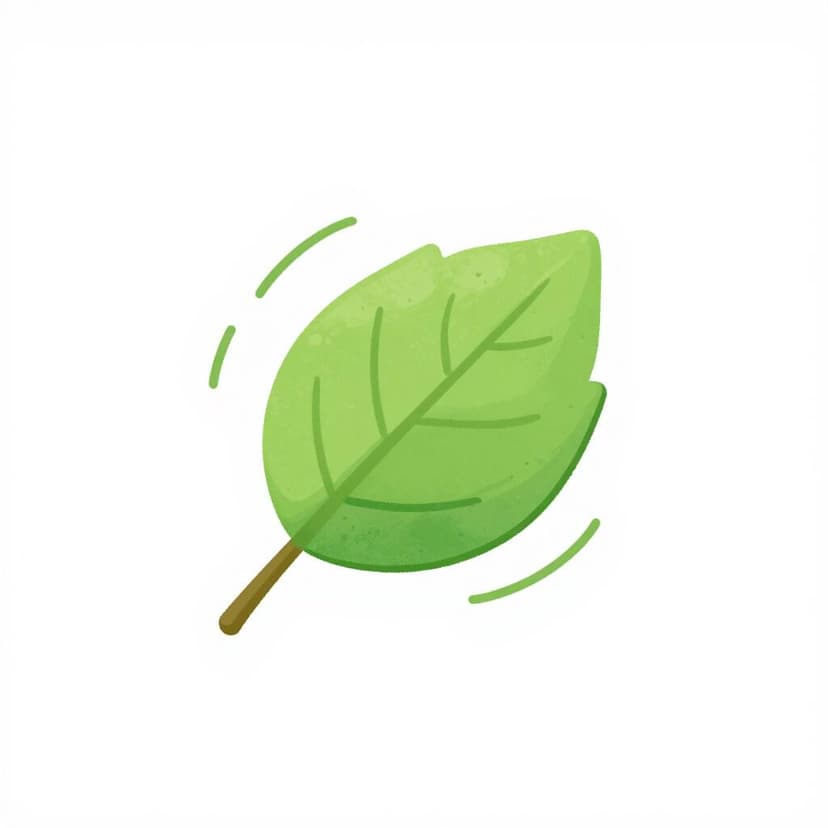 A small green leaf on a thin branch vibrating and shaking vigorously.