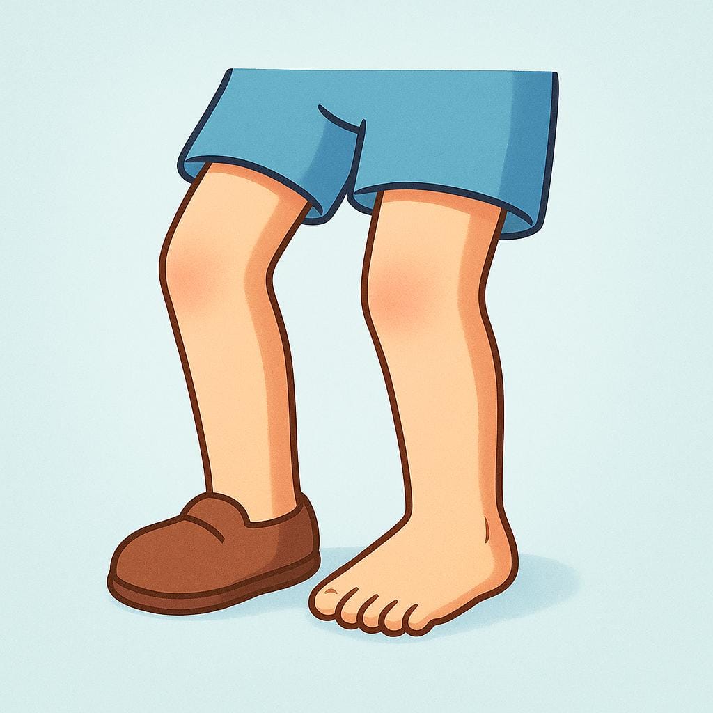 A close-up illustration of two bent human legs, highlighting the knees.
