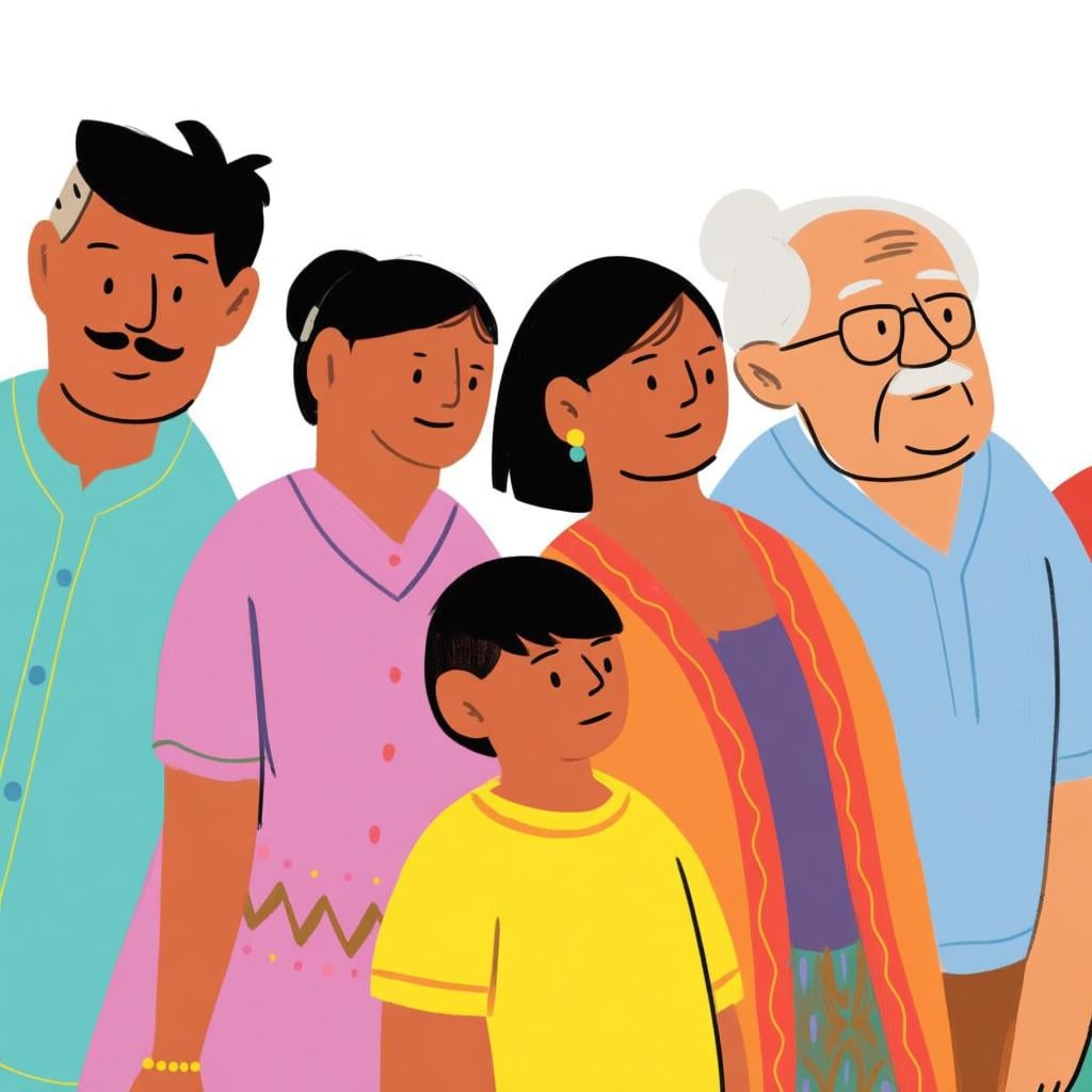 A line of diverse individuals representing different ages and backgrounds standing together shoulder-to-shoulder, symbolizing a unified nation or ethnic group.