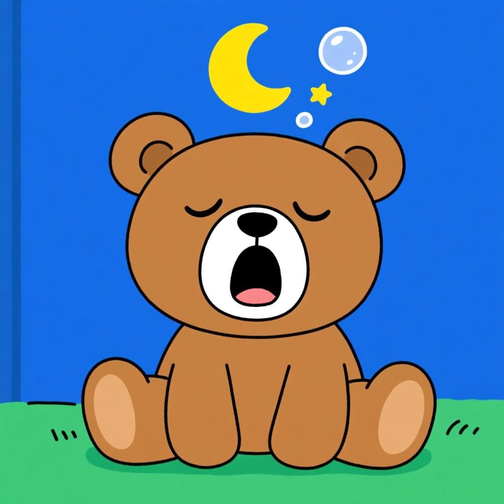 A small child sitting at a table, yawning widely and rubbing their eyes, showing extreme sleepiness.