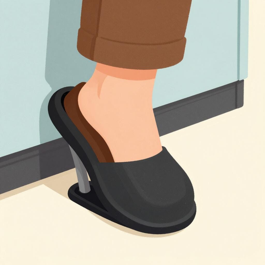 Um pé usando um sapato pressionando o pedal do acelerador de um carro.