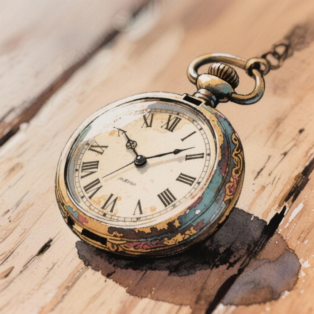 A vintage pocket watch symbolizing the passage of time