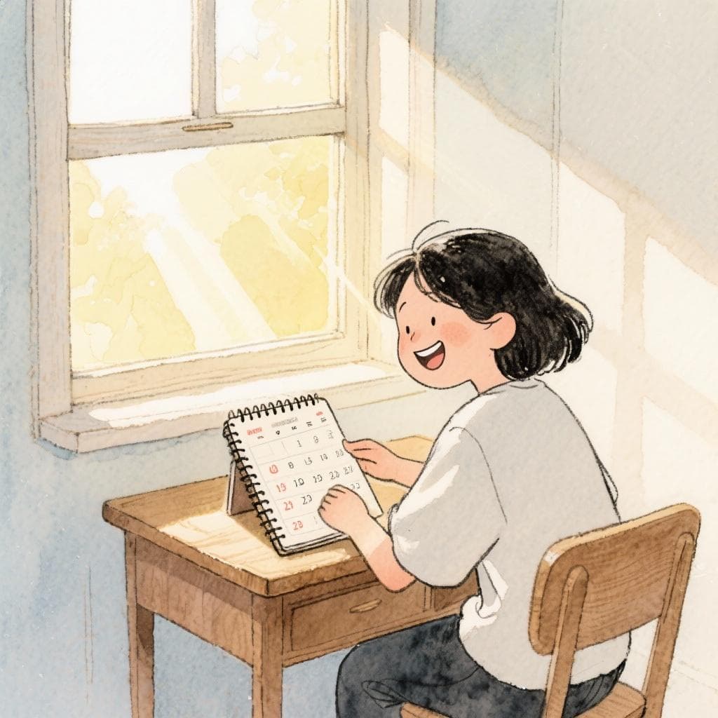 Person planning their future plans in a notebook