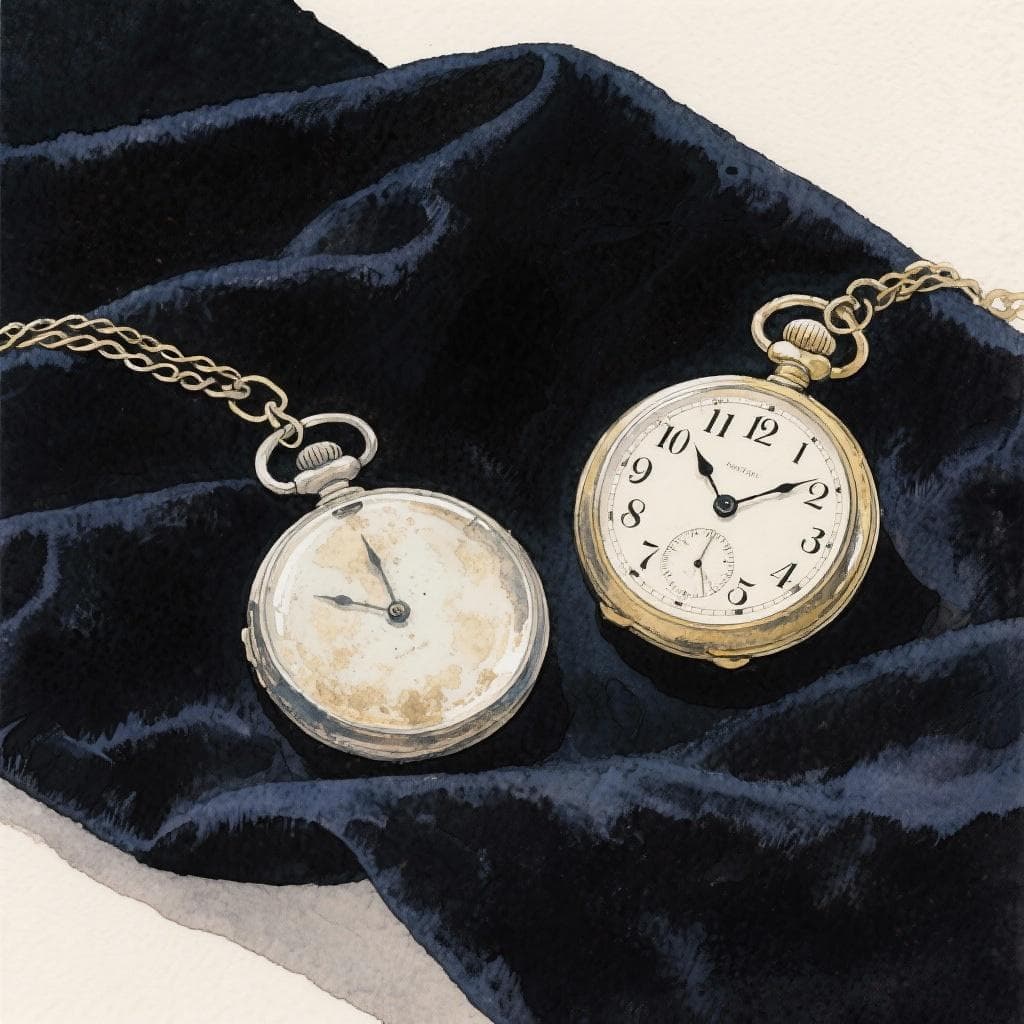 Two distinct antique clocks showing different times