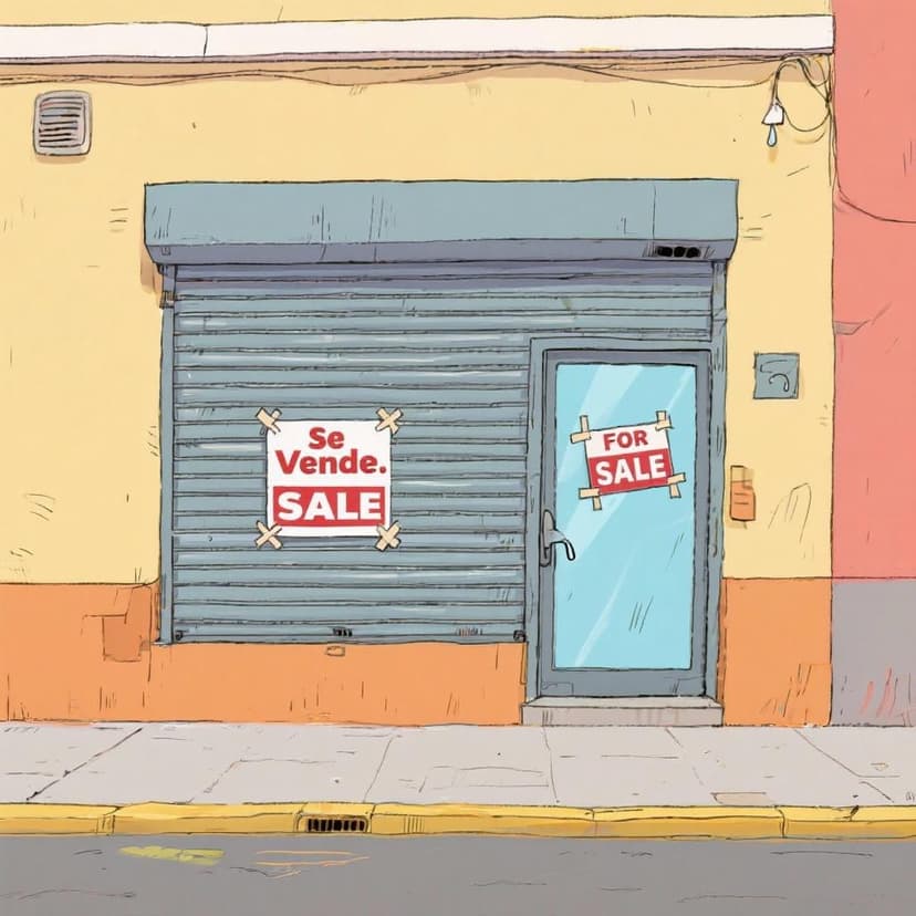 Illustration of Spanish idiom Bajar la persiana