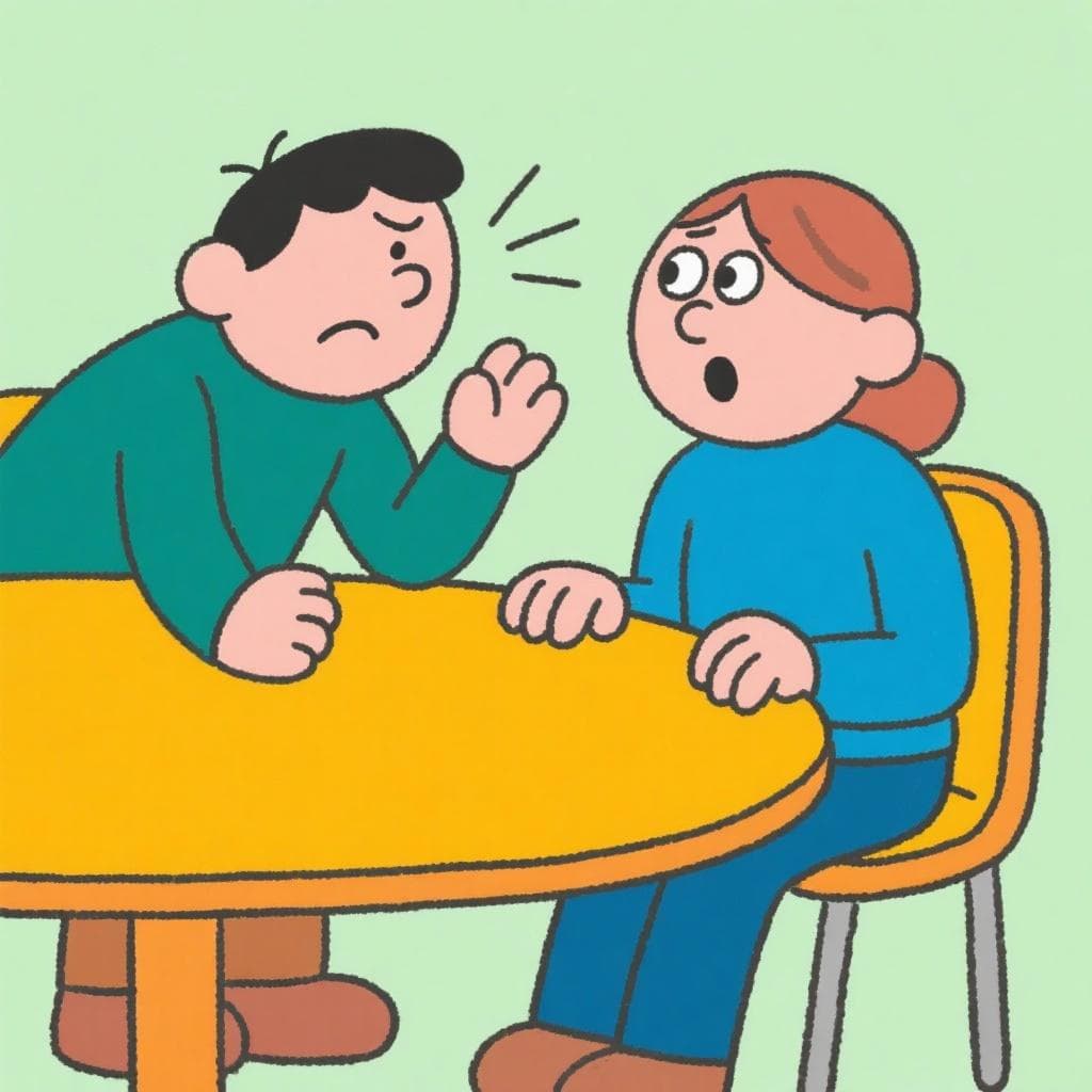 The figurative meaning of 'Agárrate Catalina', showing a person bracing themselves for bad news.