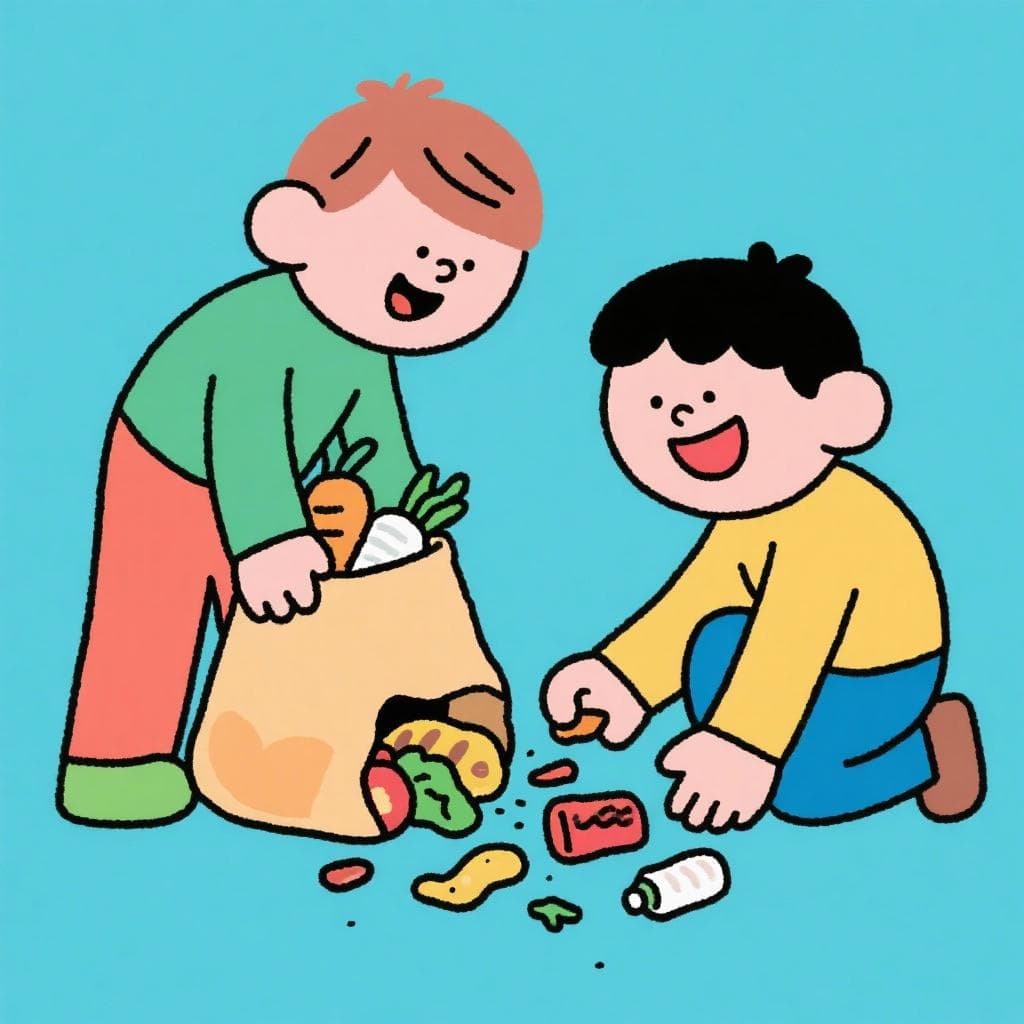 The actual meaning of 'hazme el paro', showing one friend helping another who is in a tricky situation.