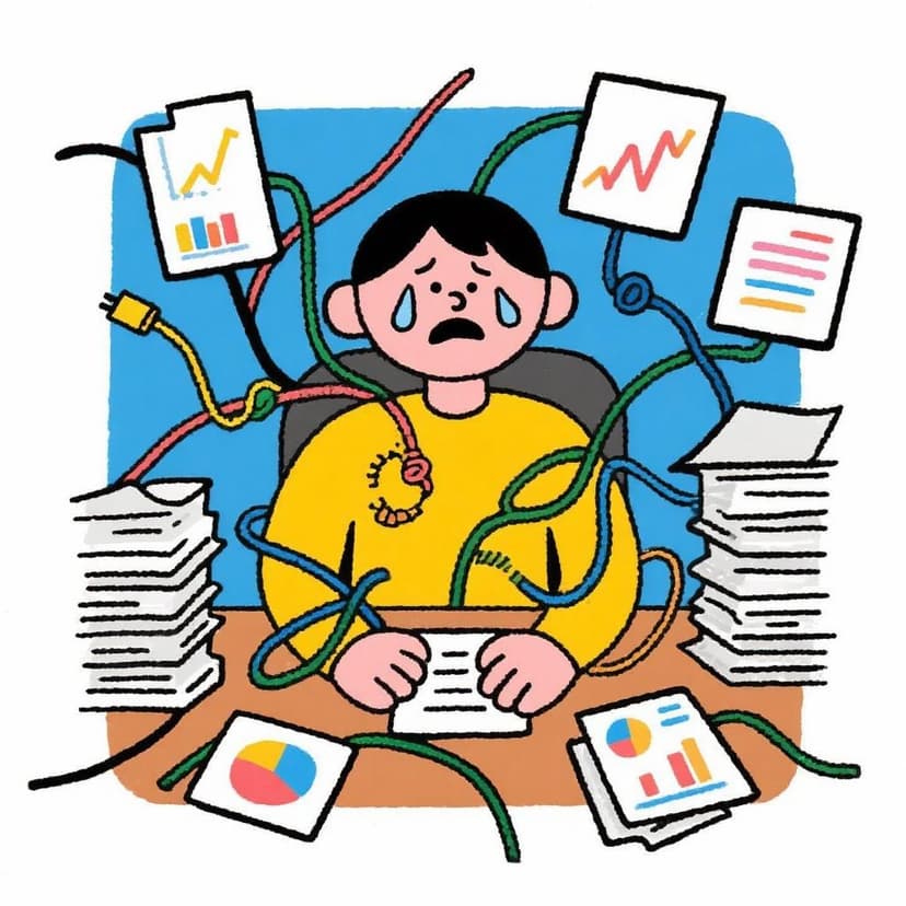 Illustration of Spanish idiom Meterse en camisa de once varas