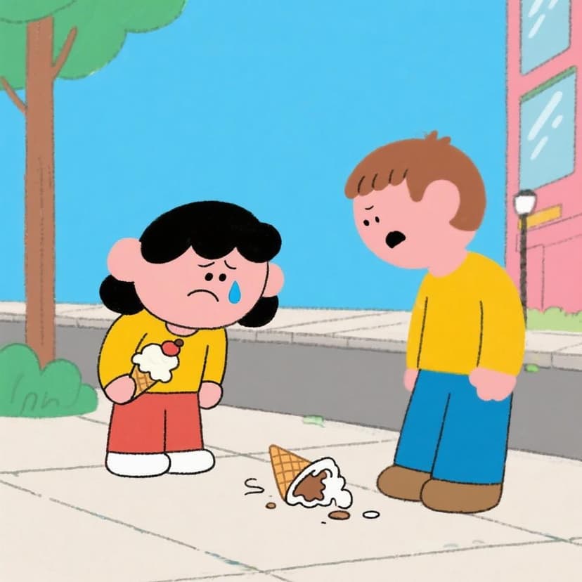 Illustration of Spanish idiom Me da pena