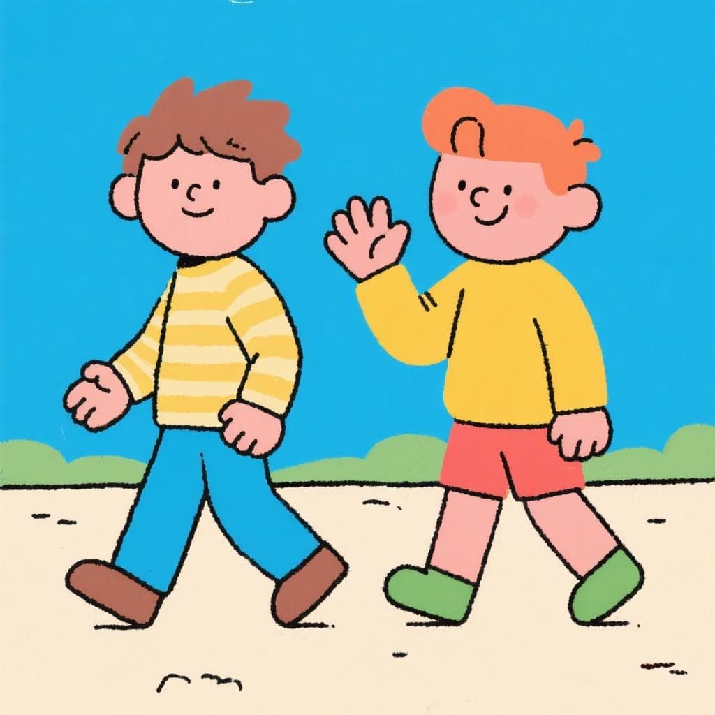 The figurative meaning of 'dar chance', showing a person asking a friend to wait for a moment.